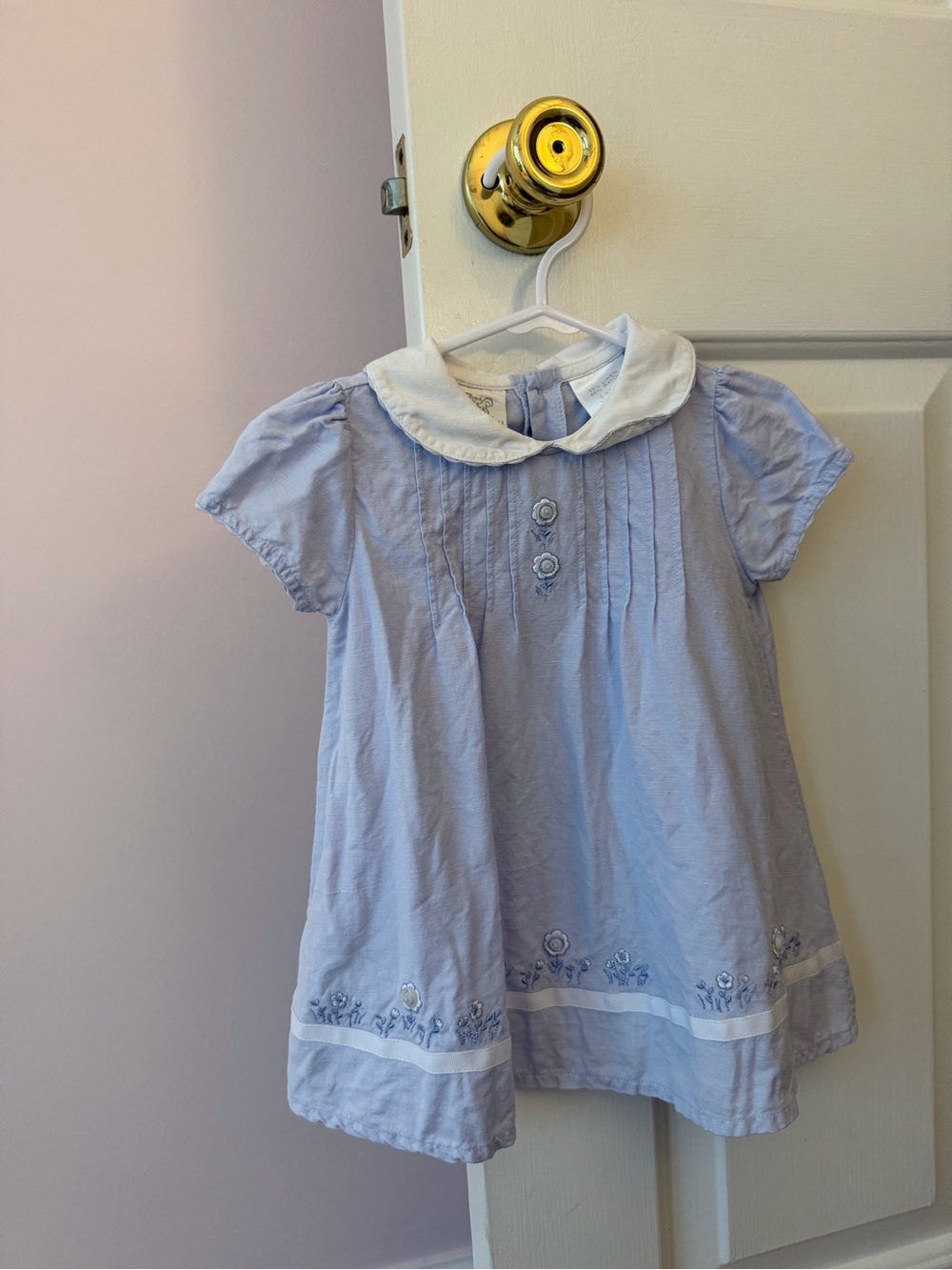 Koala Kids Light Blue Dress with White Collar